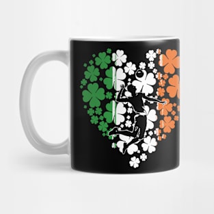 Volleyball Player Heart Ireland Flag Patrick's Day Mug